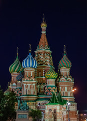 Moscow Kremlin and of St Basil's Cathedral on Red Square, Moscow, Russia.