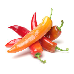 Fresh red pepper on white background