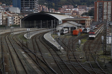 Fototapeta na wymiar Train station in Bilbao