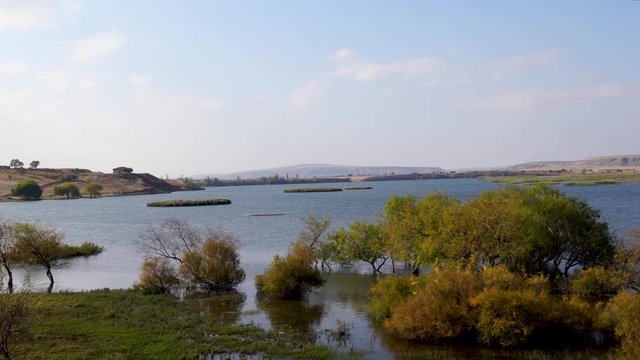 Kizilirmak River just near Cesnigir Bridge in Kirikkale, Turkey
