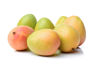 mangos on white background 