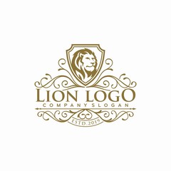 Luxury Lion Logo Vector Illustration