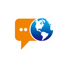 Talk World Logo, World Chat Logo