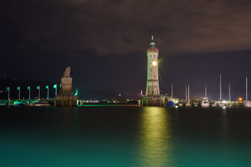 Fototapeta premium long exposure to the lightturm in Lindau