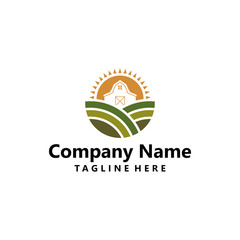 Agriculture logo. Leaf fresh logo. Vector logo design for agriculture