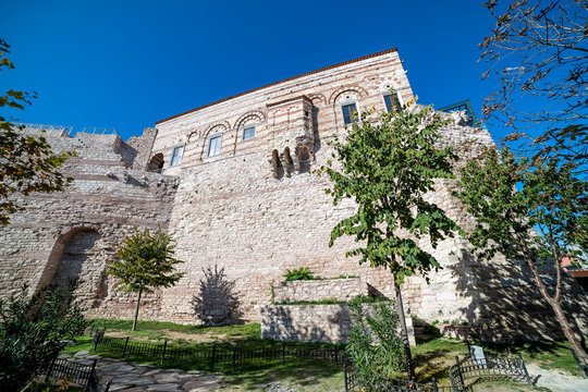 Exterior Shot Of Palace of the Porphyrogenitus (Tekfur Sarayi - Tekfur Palace), Edirnekapi, Istanbul, Turkey