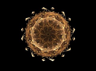 Geometric Spiral That Falls Down. Abstract Colorful Fractal Texture