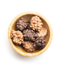 Sweet chocolate truffles.