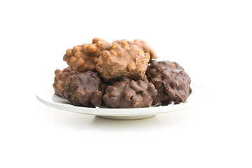 Sweet chocolate truffles.