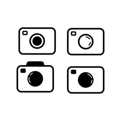Camera icon vector in flat style design