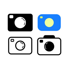 Camera icon vector in flat style design