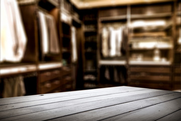 Table background of free space and home interior 