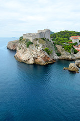 Fototapeta na wymiar Panoramic view of Fort Lovrijenac in Dubrovnik (Croatia) Old Town on a sunny day 