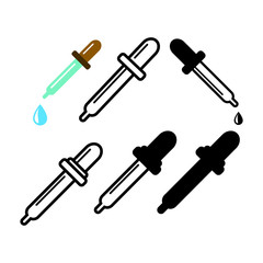 Dropper icon vector in flat style design