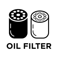 Oil filter icon vector in flat style design