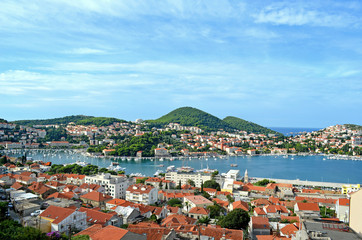 Naklejka na ściany i meble Panoramic view (Cityscape) of Dubrovnik (Croatia)