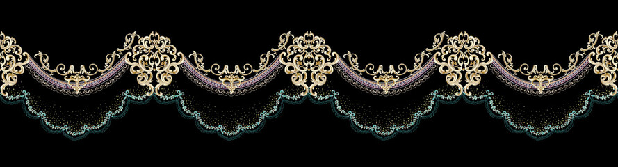 Decorative elegant luxury design.Vintage elements in baroque, rococo style.Design for cover, fabric, textile, wrapping paper .