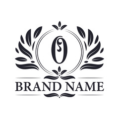 Luxurious letter O logo design. Vintage elegant ornamental alphabet O logo design template.