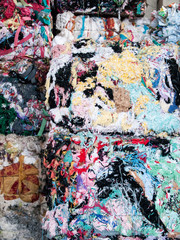 Textiler Abfall alte Kleider