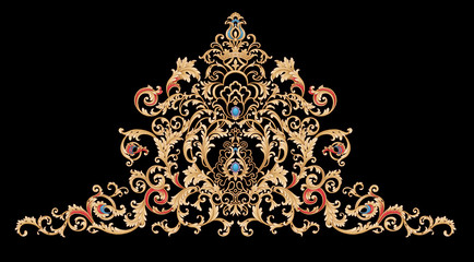 Decorative elegant luxury design.Vintage elements in baroque, rococo style.Design for cover, fabric, textile, wrapping paper .