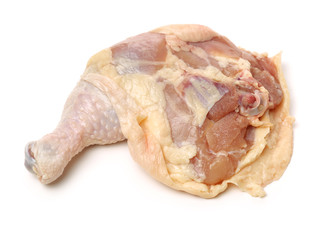 Chicken legs on white background