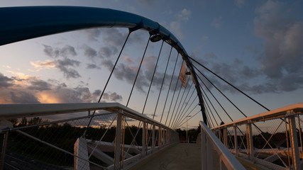 Obraz premium Gyorszentivan 09 27 2019 they handed over the bridge named after Imre Kálmán in Gyorszentiván
