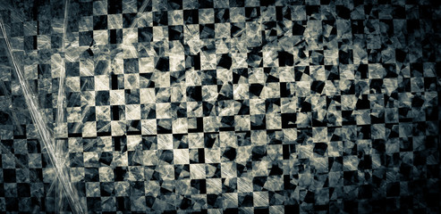 Interesting grungy abstract background. Made in an unusual graphic solution - grungy style, grainy texture, blurry areas. Theme of speed, racing, competition