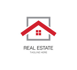 design logo real estate building vector template