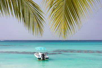 Boat Caribbean sea beach