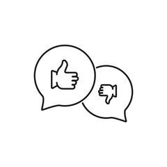 customer feedback - minimal line web icon. simple vector illustration. concept for infographic, website or app.