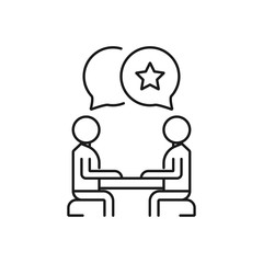 customer feedback - minimal line web icon. simple vector illustration. concept for infographic, website or app.