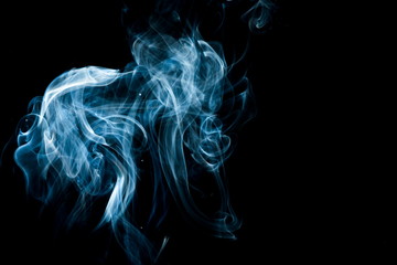 Smoke on black background