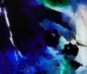 Abstract grunge background. Dirty style pattern. Simple painting art template with large textured brush strokes. Colorful pretty texture drawing by hand. Digital indigo wallpaper. Vintage backdrop.