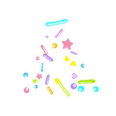 Sprinkles grainy. Cupcake dessert bakery confetti