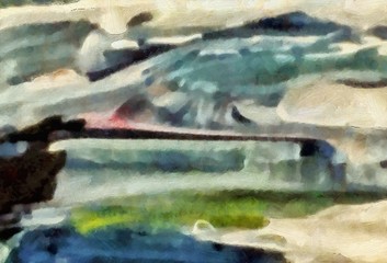 Vintage grunge background texture, abstract fancy oil pattern, shape colorful backdrop, simple design template in pastel color tones, close up macro concrete. HD wallpaper. Stock.