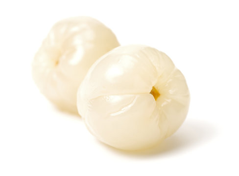 Lychee fruit. Fresh lychees fruit in isolated on white background 