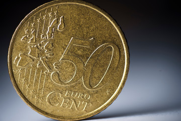 50 euro cent on white background