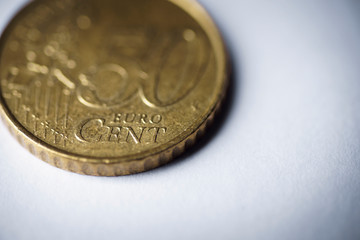 coins isolated on white background