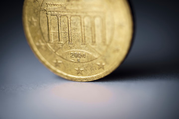 coins on white background