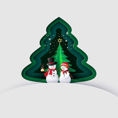 snow man in the village