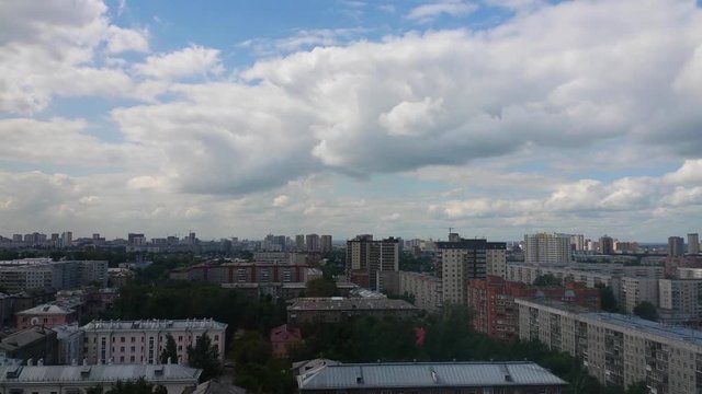 Time lapse. City, sky and clouds