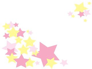 ピンクの星の流れ星フレーム壁紙