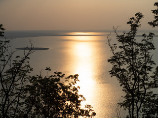 reflex of sunlight on water