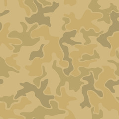 Seamless camouflage pattern. Khaki texture, vector illustration. Camo print background. Abstract military style backdrop