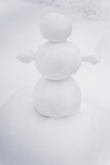 Merry Christmas and happy New Year greeting card with snowman.