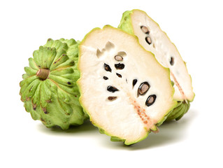 Custard apple isolated on white background,annona