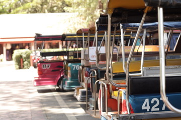 Fototapeta na wymiar Auto Rickshaws in Thailand