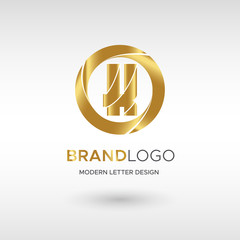 Premium Vector K Logo in GOLD. Beautiful Logotype design for company branding