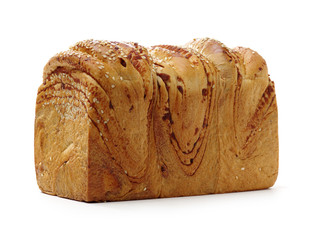 Bread on white background