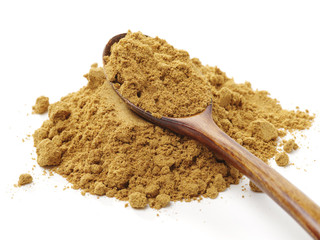 Spices on white background